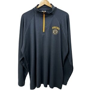 Boston Bruins Authentic Pro Quarter-Zip Men's Pullover, Embroidered Logos, 2XL